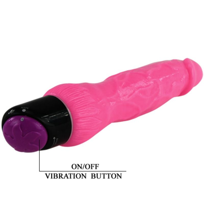 Baile Colorful Sex Realistic Vibrator Pink 24 Cm