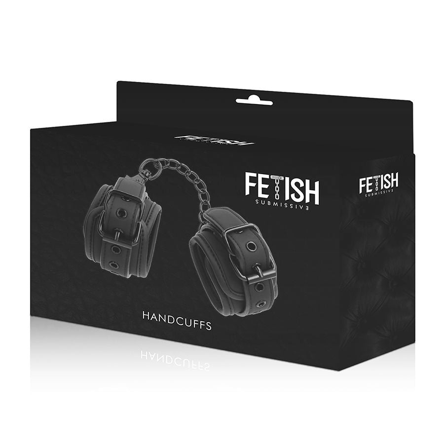Fetish Submissive Bondage Fetish Submissive - Vegan Leather Handcuffs With Noprene Lining