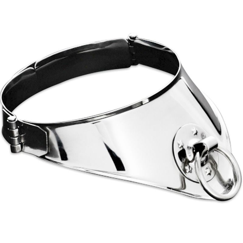 Metal Hard Restraint Collar With Ring And Padlock 12.5 Cm