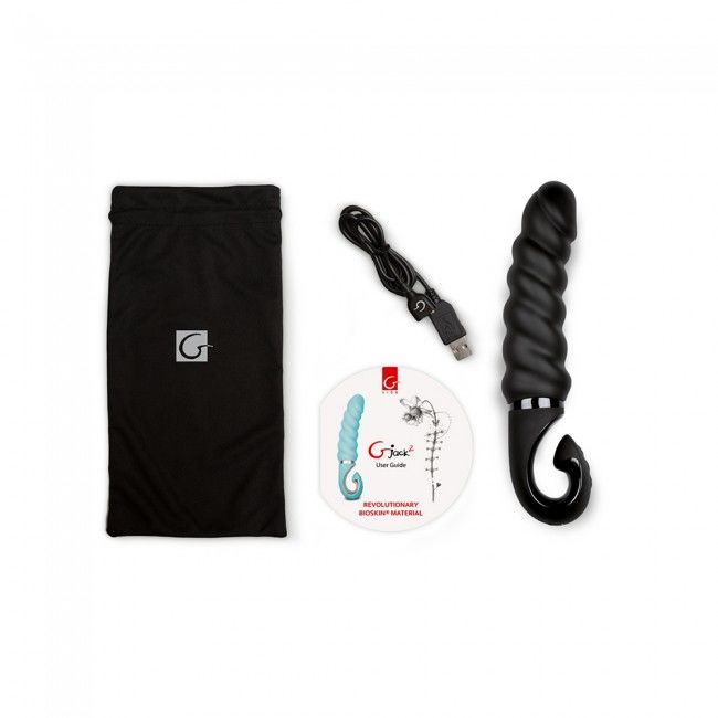 G-Vibe G-Jack 2 - Black Vibrating Dildo
