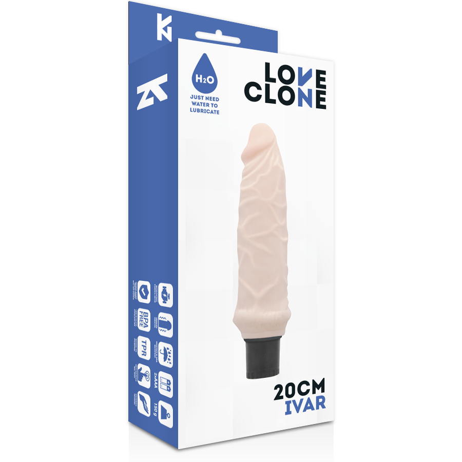 Loveclone Ivar Self Lubrication Vibrator 20 Cm -O- 3.7 Cm