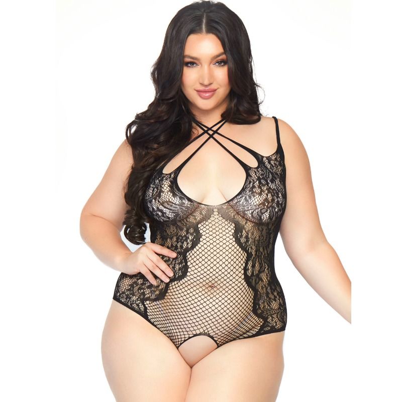 Leg Avenue Teddies Leg Avenue - Crothless Teddy 1X-2X