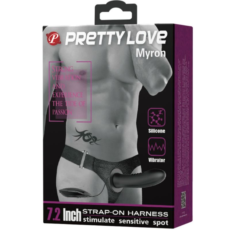 Pretty Love Myron Strap On With Vibration And Hollow Dildo