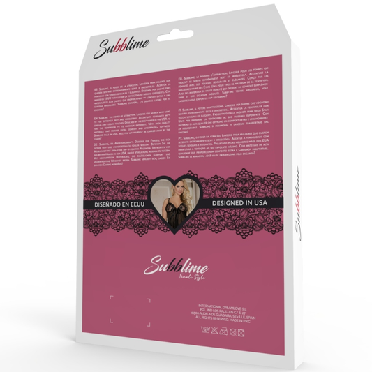 Subblime Dresses Subblime - Dresses Dress-Top And Thong Set Black S/M