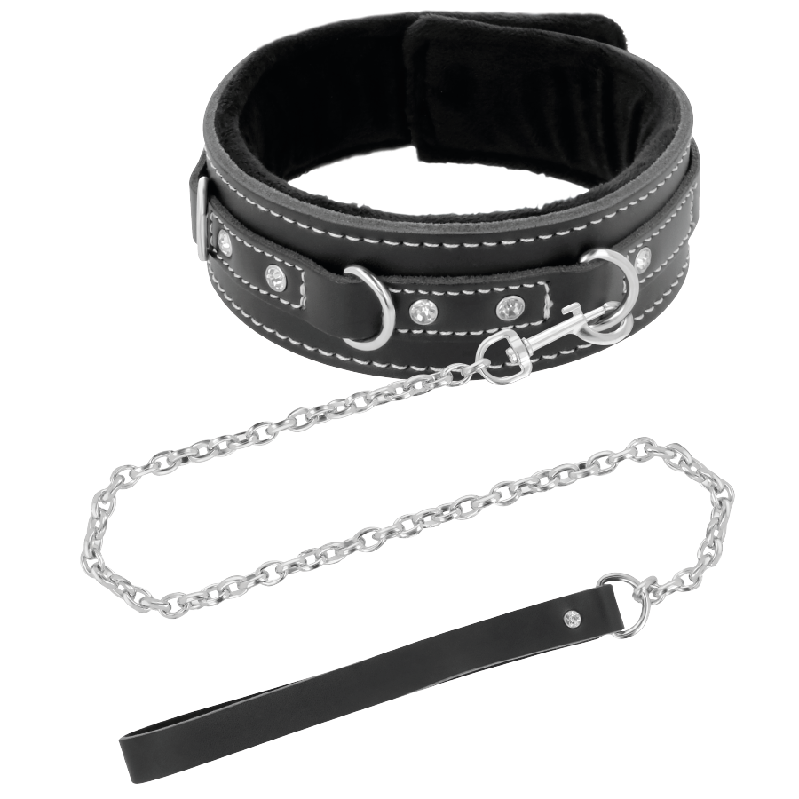 Darkness Bondage Darkness - High Quality Leather Necklace With Leash