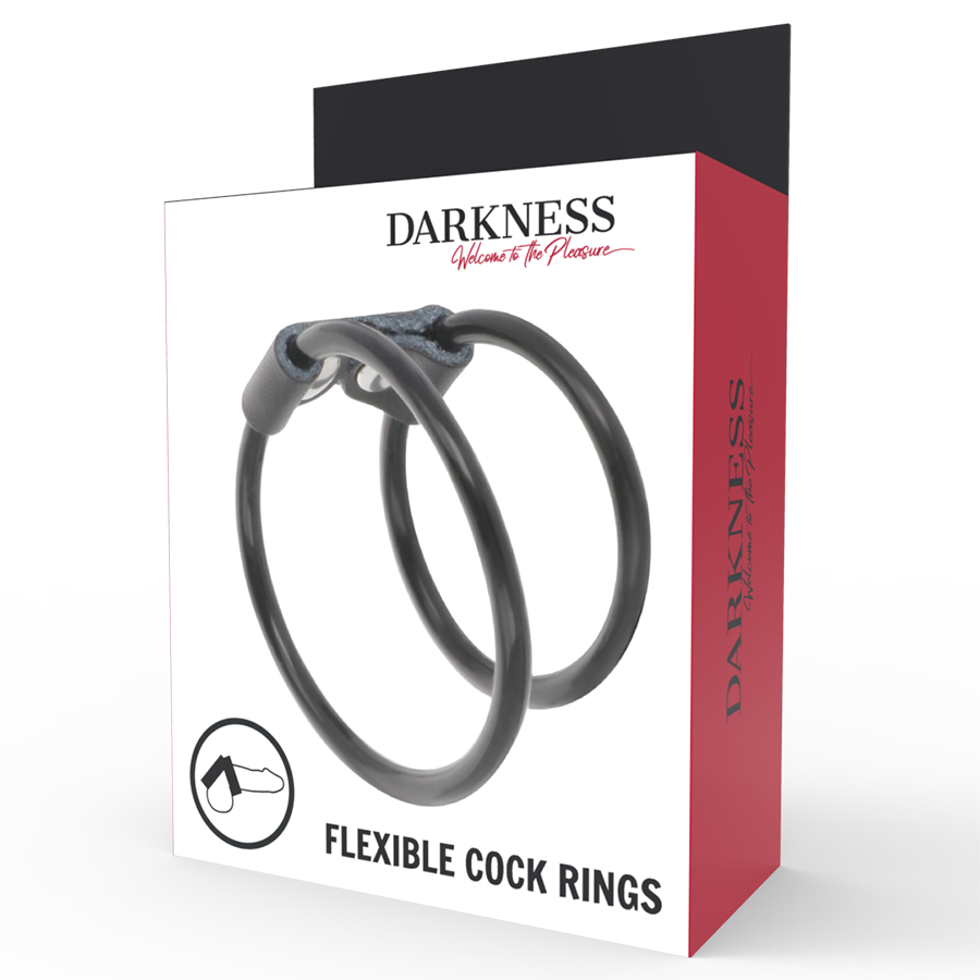 Darkness Sensations Darkness - Double Flexible Penis Ring