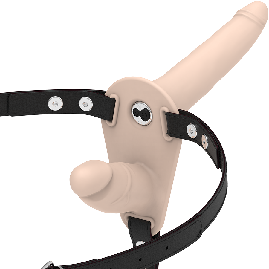 Fetish Submissive Harness Double Penetration Flesh Up Vibrator
