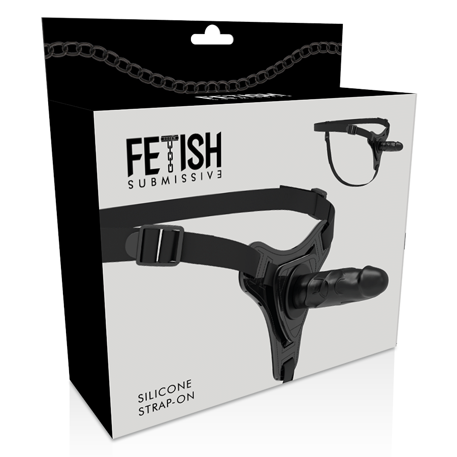 Fetish Submissive Harness Realistic Black Silicone 15 Cm