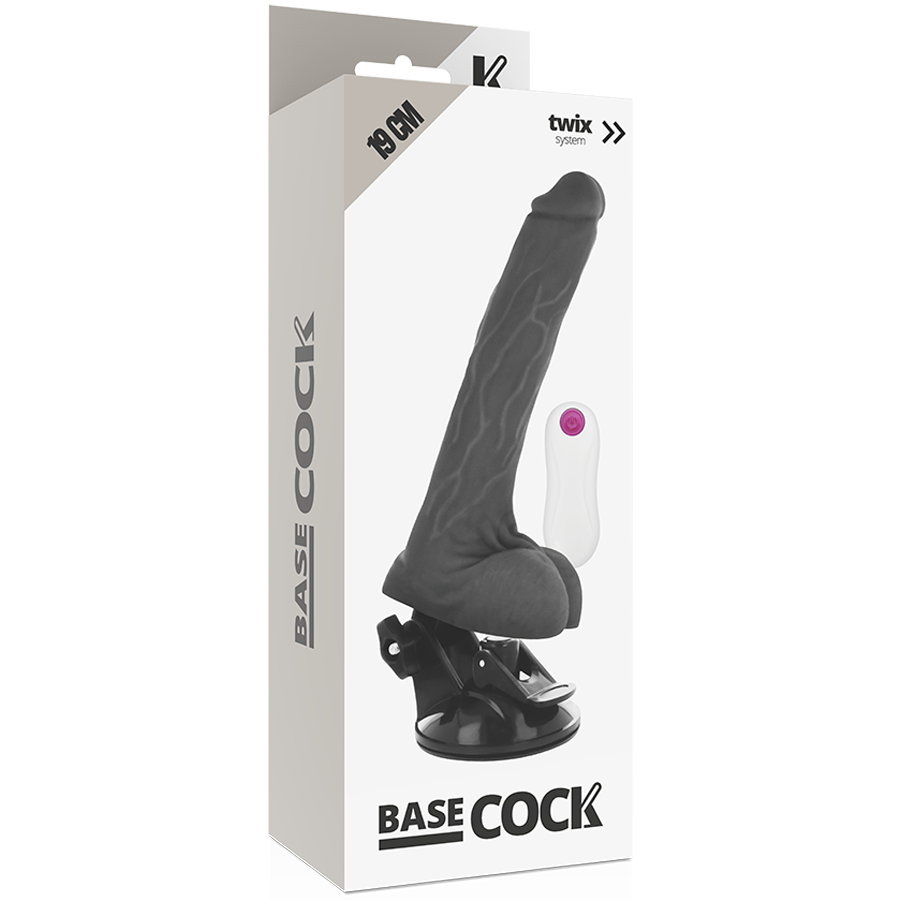 Basecock Realistic Vibrator Remote Control Flesh 19 Cm -O- 4 Cm