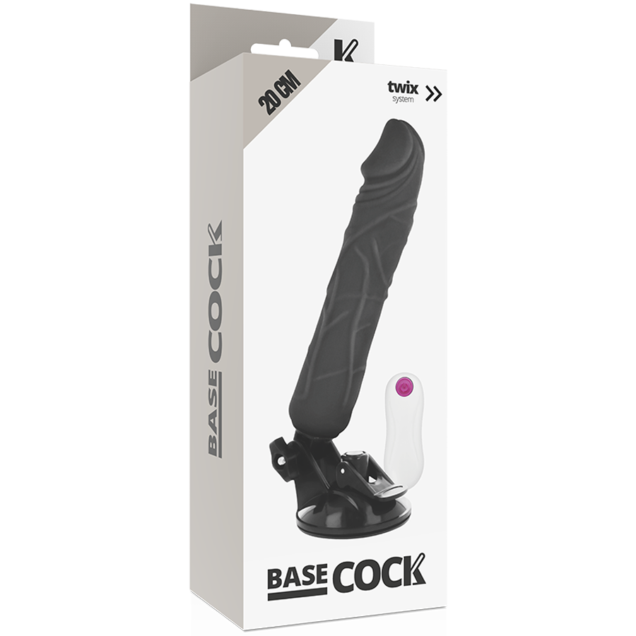 Basecock Realistic Vibrator Remote Control Flesh 20 Cm -O- 4 Cm