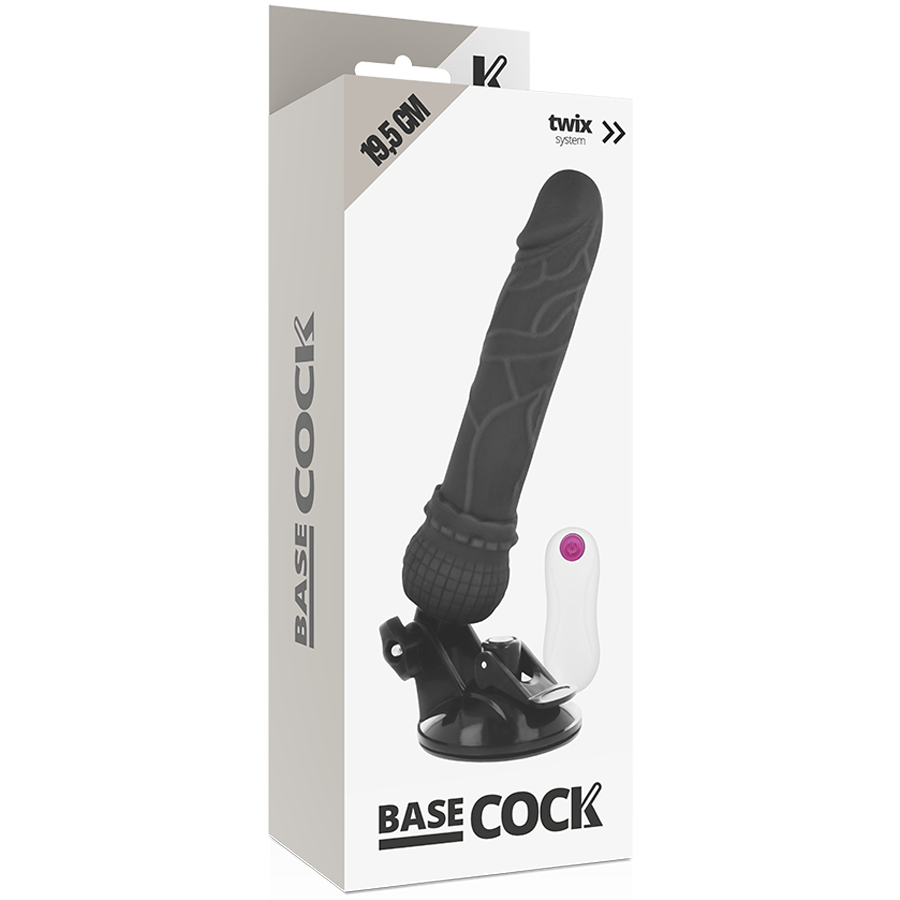 Basecock Realistic Vibrator Remote Control Flesh 19.5 Cm -O- 4 Cm