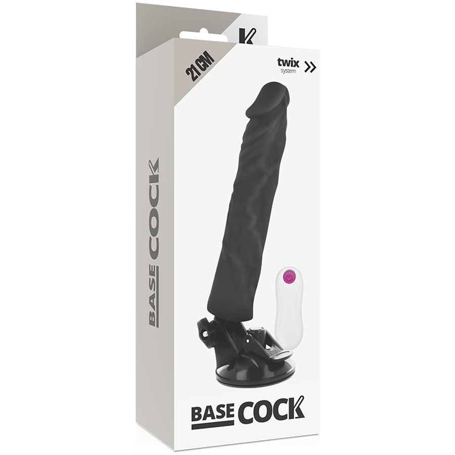 Basecock Realistic Vibrator Remote Control Flesh 21 Cm -O- 4 Cm