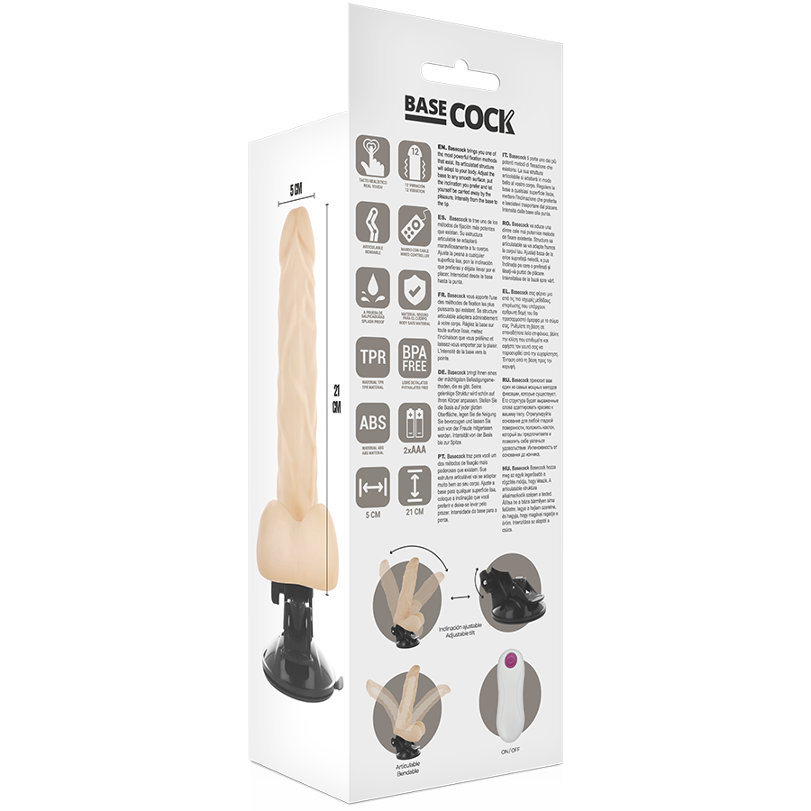 Basecock Realistic Bendable Remote Control Flesh 21 Cm -O- 5 Cm