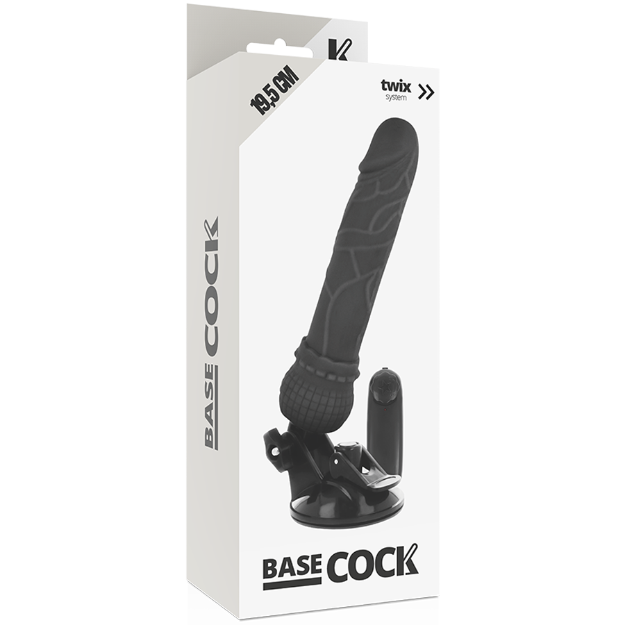 Basecock Realistic Vibrator Remote Control Flesh 19.5 Cm -O- 4 Cm