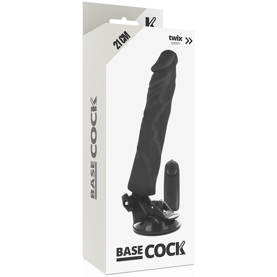 Basecock Realistic Vibrator Remote Control Flesh 21 Cm -O- 4 Cm