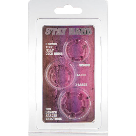 Seven Creations Set Of Three Pink Penis Rings