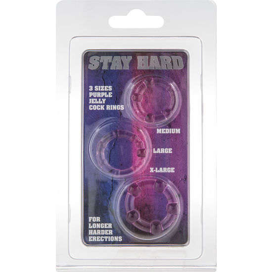 Seven Creations Set Of Three Lilac Penis Rings