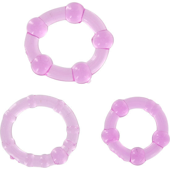 Seven Creations Set Of Three Lilac Penis Rings