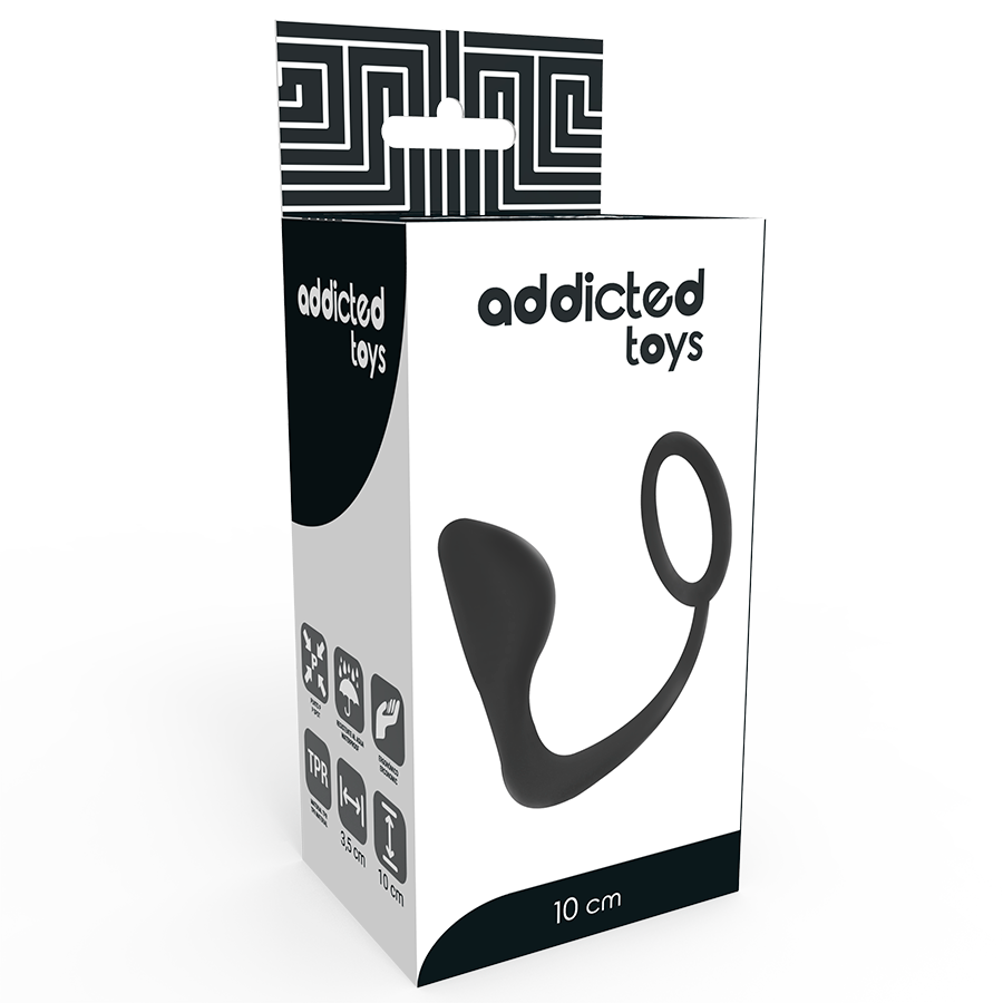 Addicted Toys Anal Plug With Black Penis Ring