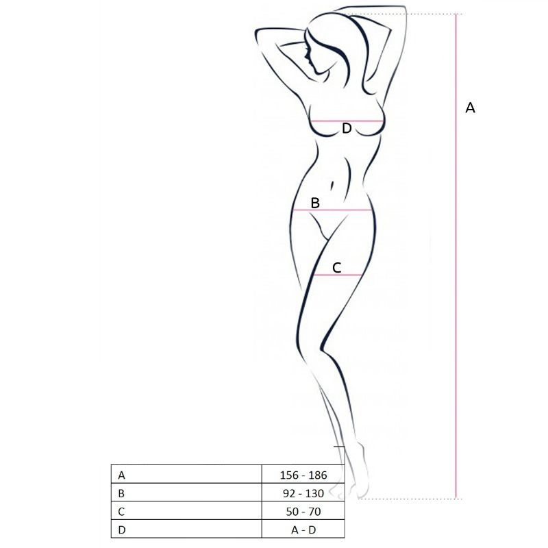 Passion Woman Passion - Woman Bs053 Black Bodystocking One Size