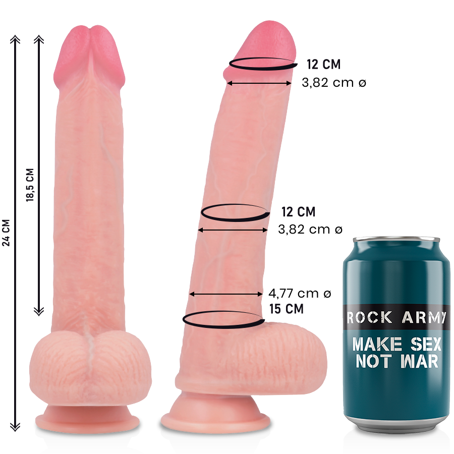 Rock Army Rockarmy - Liquid Silicone Premium Kingcobra Realistic 24 Cm -O- 4.77 Cm