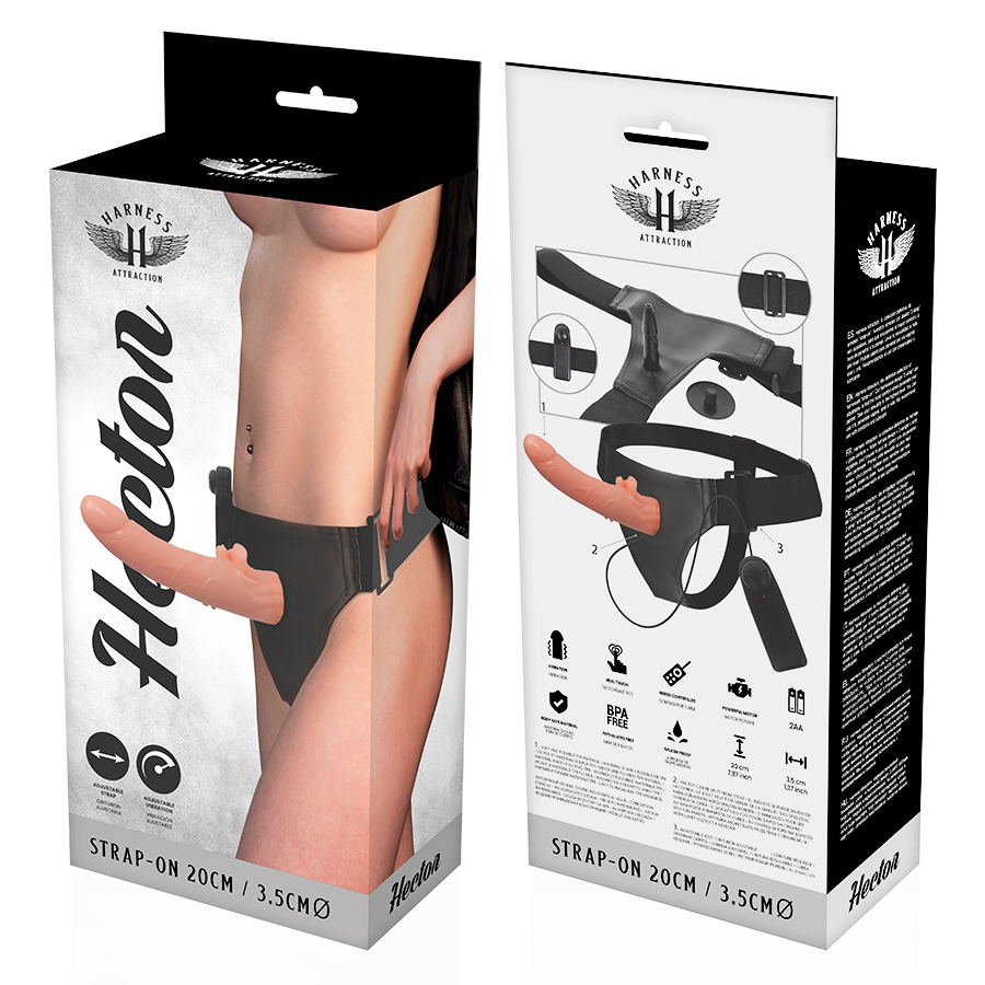 Harness Attraction Rnes Vibrator Hector 20 Cm -O- 3.5 Cm