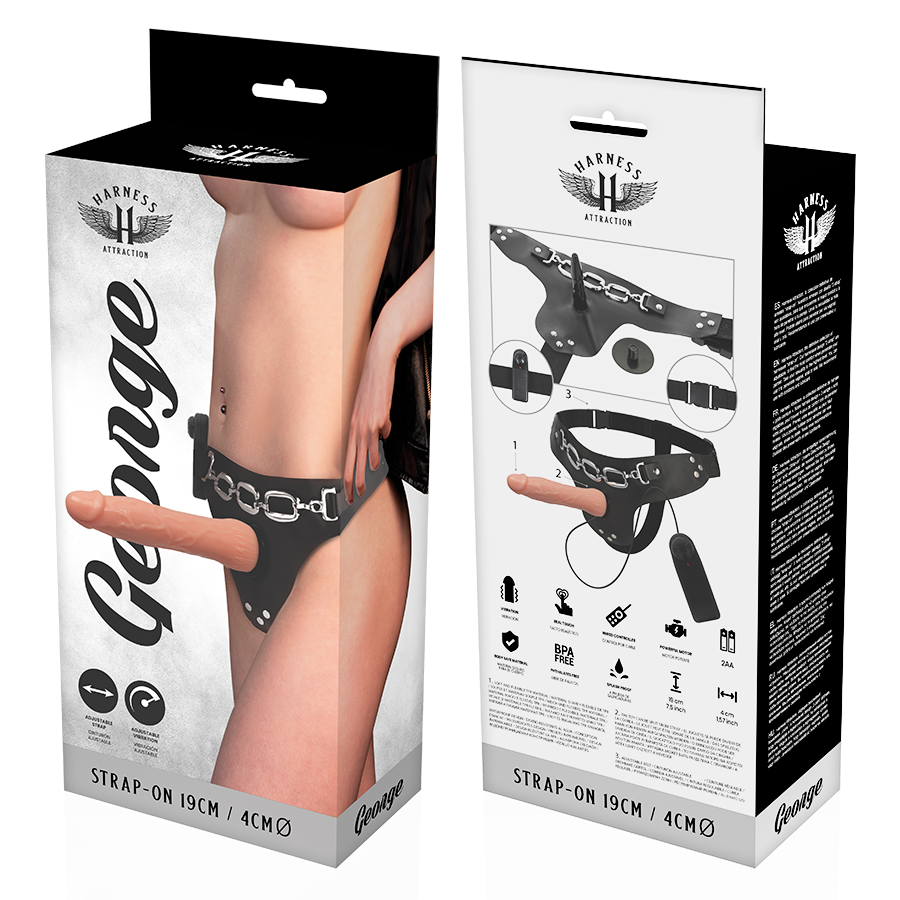 Harness Attraction Rnes George Realistic Vibrator 19 Cm -O- 4 Cm