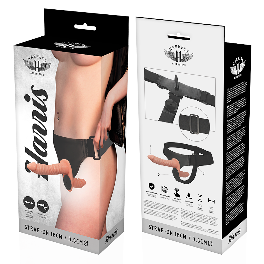 Harness Attraction Harris Double Penetraci N With Vibration 18 Cm -O- 3.5 Cm