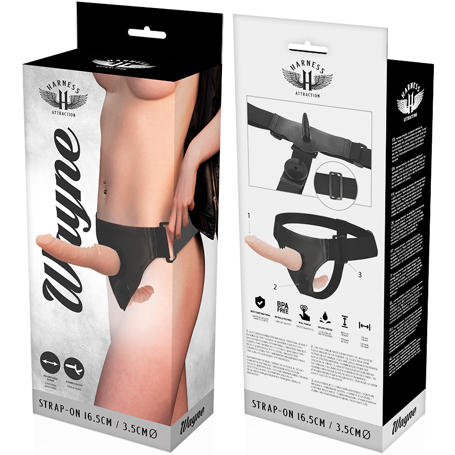 Harness Attraction Wayne Double Penetraci N 16.5 Cm -O- 3.5 Cm
