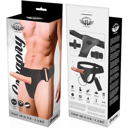 Harness Attraction Gregory Hollow Rnes With Vibrator 16.5 Cm -O- 4.3 Cm