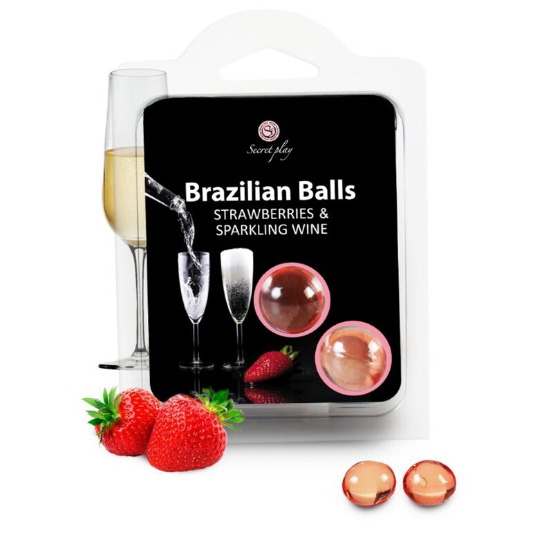 Secretplay Cosmetic Secretplay - Strawberry And Champagne Brazilian Balls Set