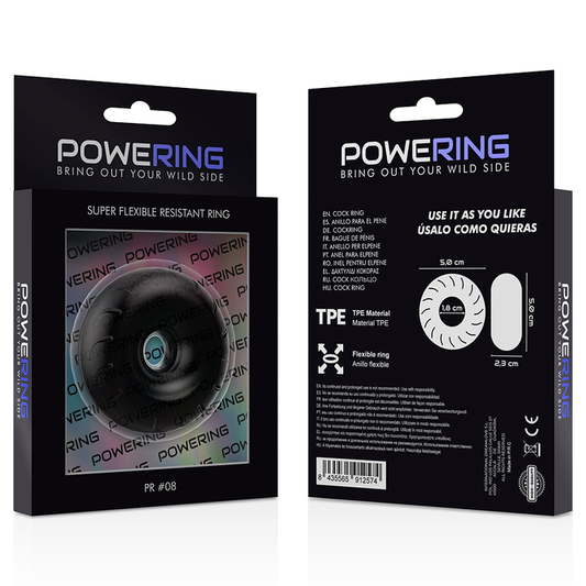 Powering Super Flexible And Resistant Penis Ring 5Cm Pr08 Black