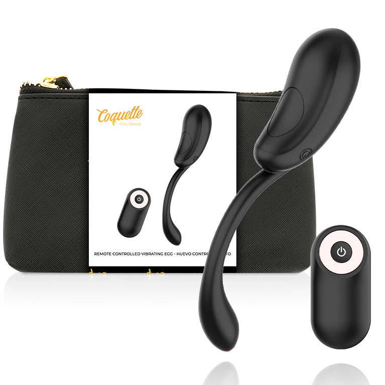 Coquette Toys Coquette Chic Desire - Vibrating Egg Remote Control Rechargeable Black/ Gold