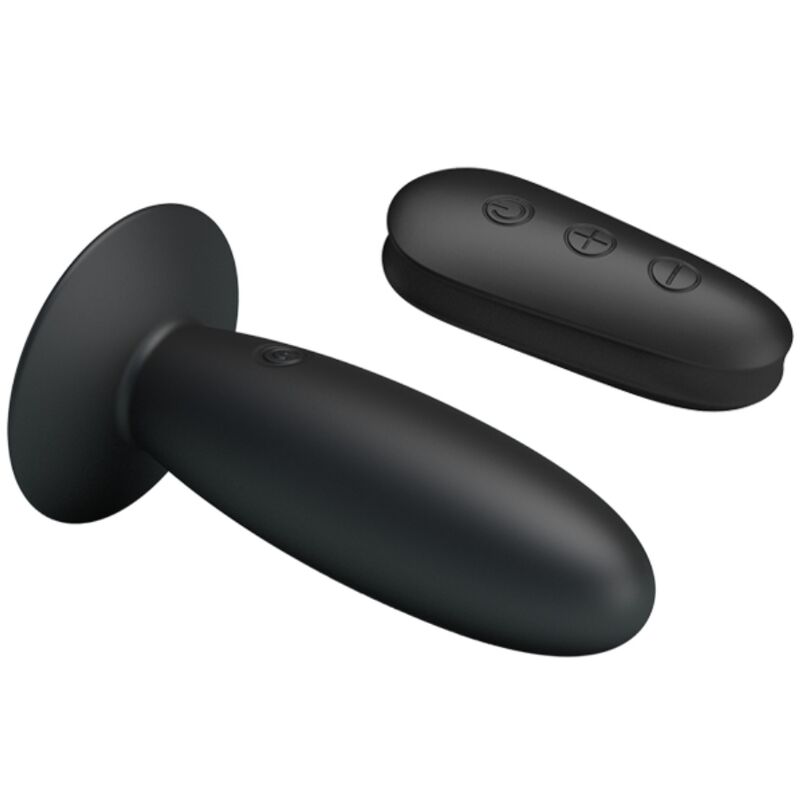 Mr Play Anal Plug With Vibration Black Remote Control