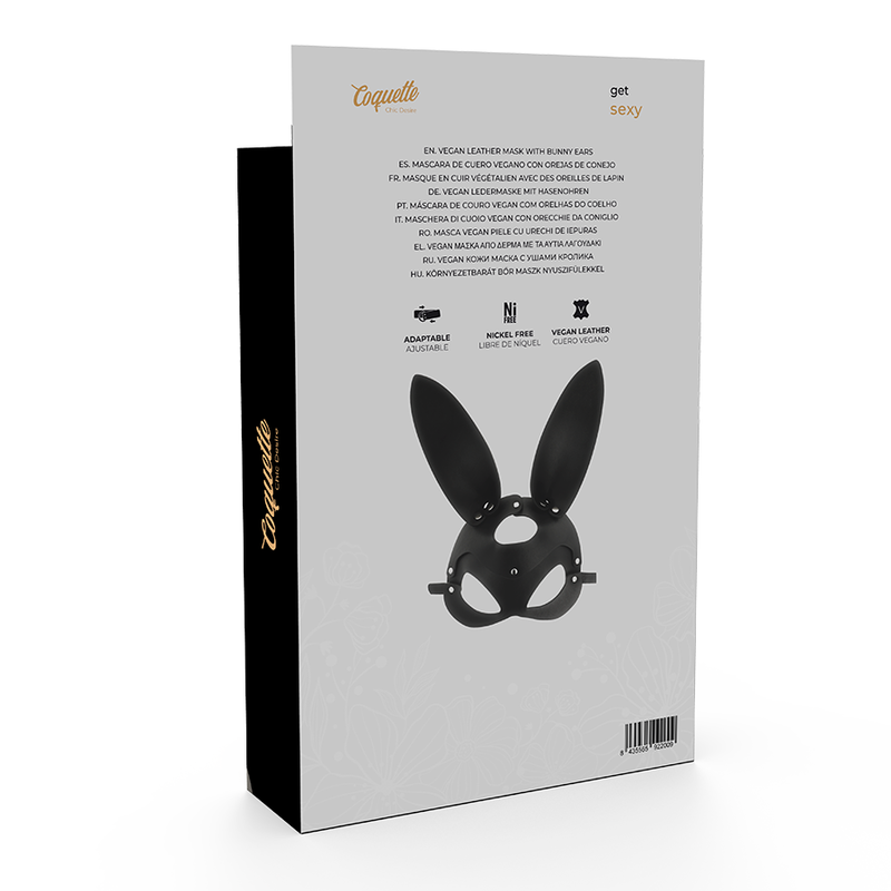 Coquette Accessories Coquette Chic Desire - Vegan Leather Mask With Bunny Ears