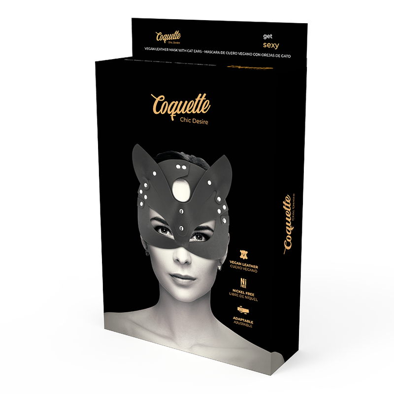 Coquette Accessories Coquette Chic Desire - Vegan Leather Mask With Bunny Ears