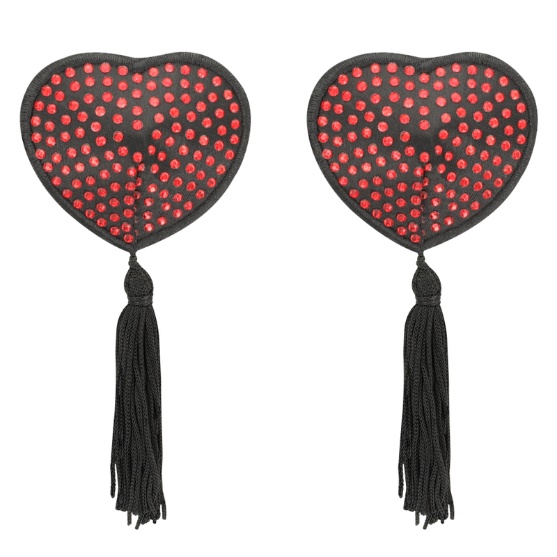 Coquette Accessories Coquette Chic Desire - Nipple Covers Heart Black / Red