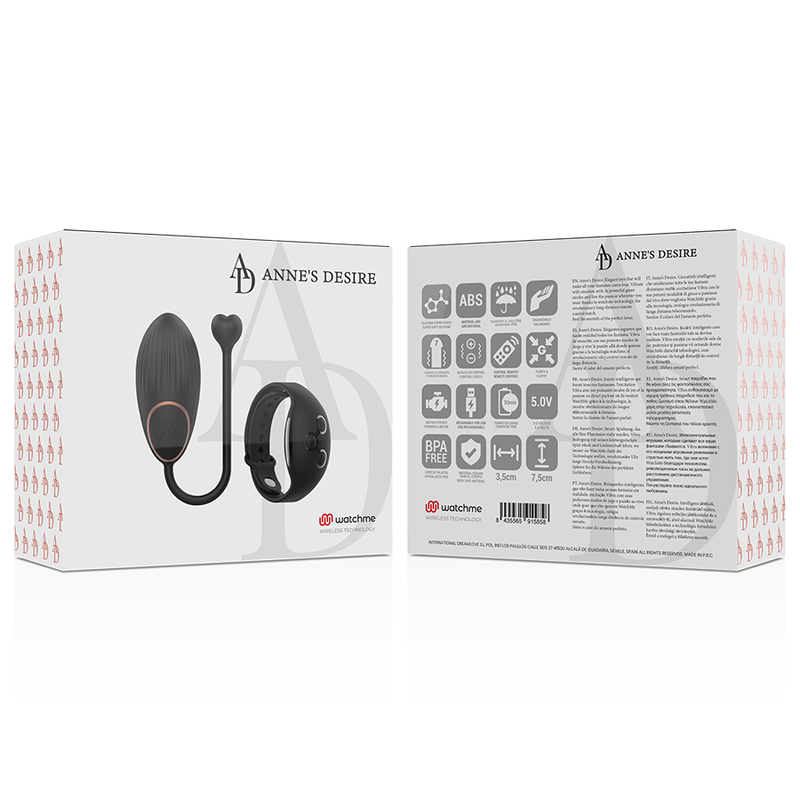Anne´s Desire Anne's Desire - Egg Remote Control Technology Watchme Black