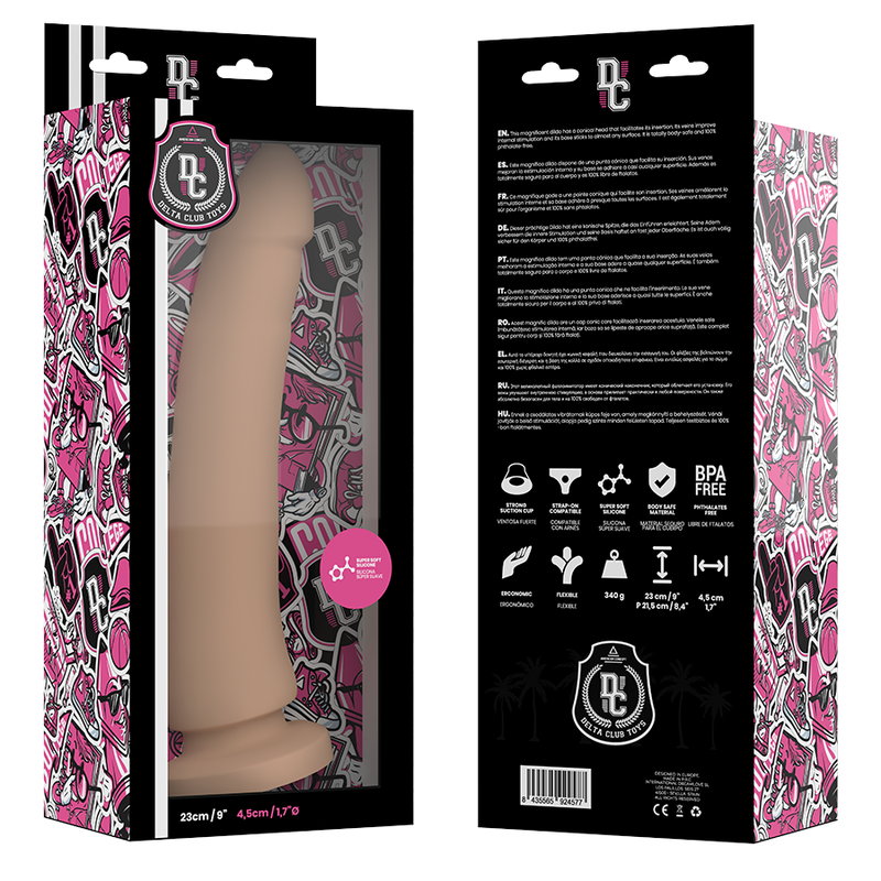 Deltaclub Delta Club - Toys Natural Dildo Medical Silicone 23 Cm -O- 4.5 Cm