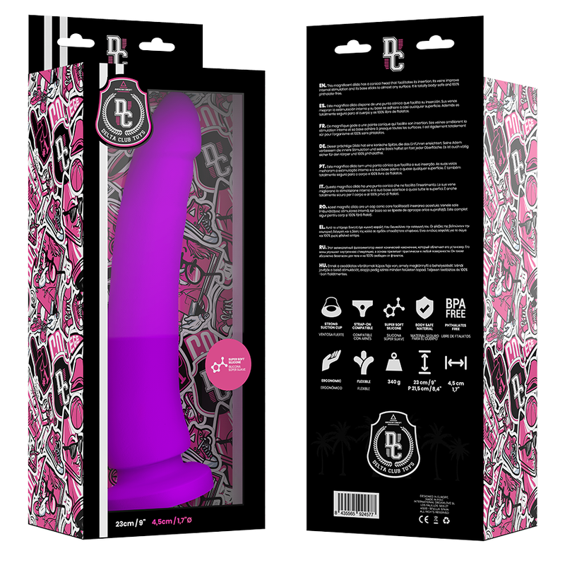 Deltaclub Delta Club - Toys Lilac Dildo Medical Silicone 23 Cm -O- 4.5 Cm