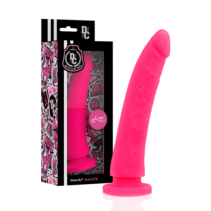 Deltaclub Delta Club - Toys Harness + Dong Pink Silicone 17 Cm -O- 3 Cm