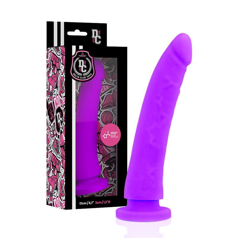 Deltaclub Delta Club - Toys Harness + Dong Purple Silicone 17 Cm -O- 3 Cm