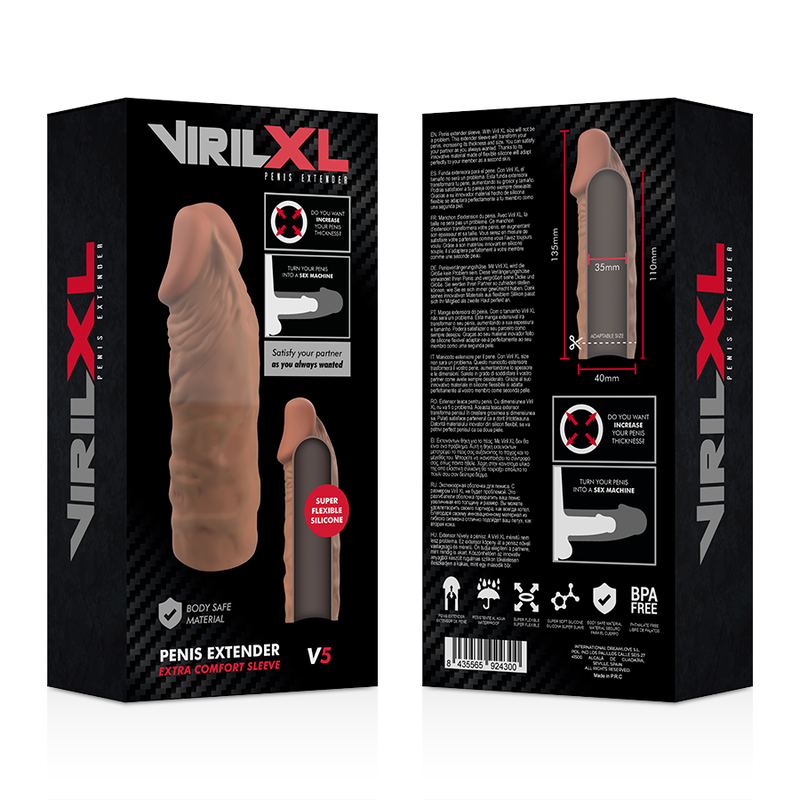 Virilxl Liquid Silicone V5 Brown Penis Extension