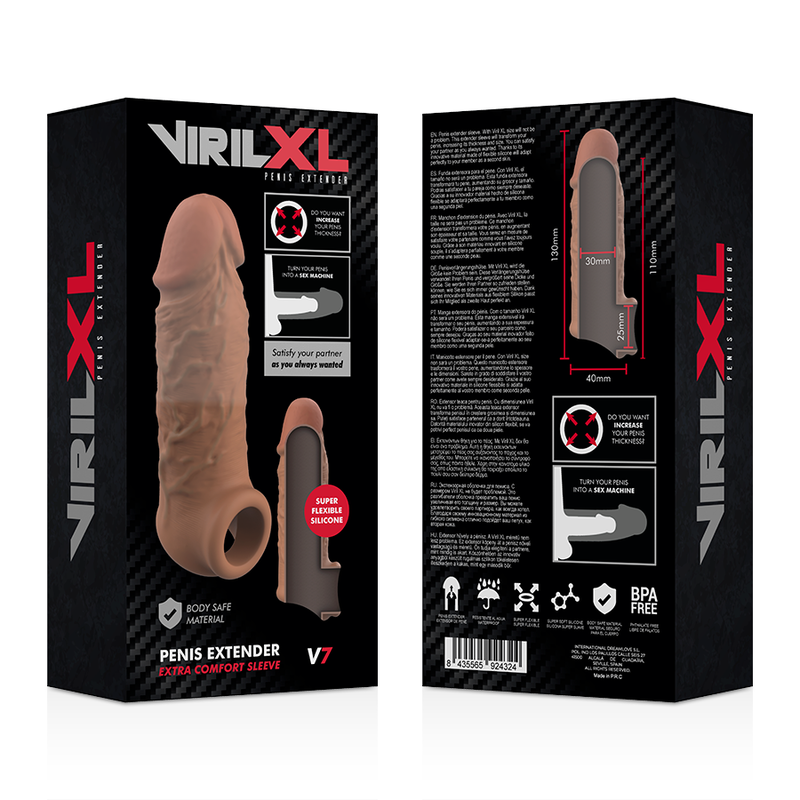 Virilxl Liquid Silicone V7 Brown Penis Extension