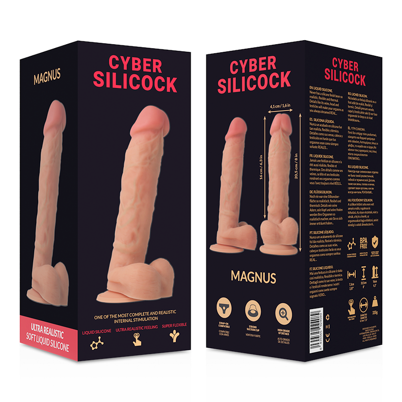 Cyber Silicock Ultra Realistic Soft Liquid Silicone Dong 20.5 Cm -O- 4.1 Cm