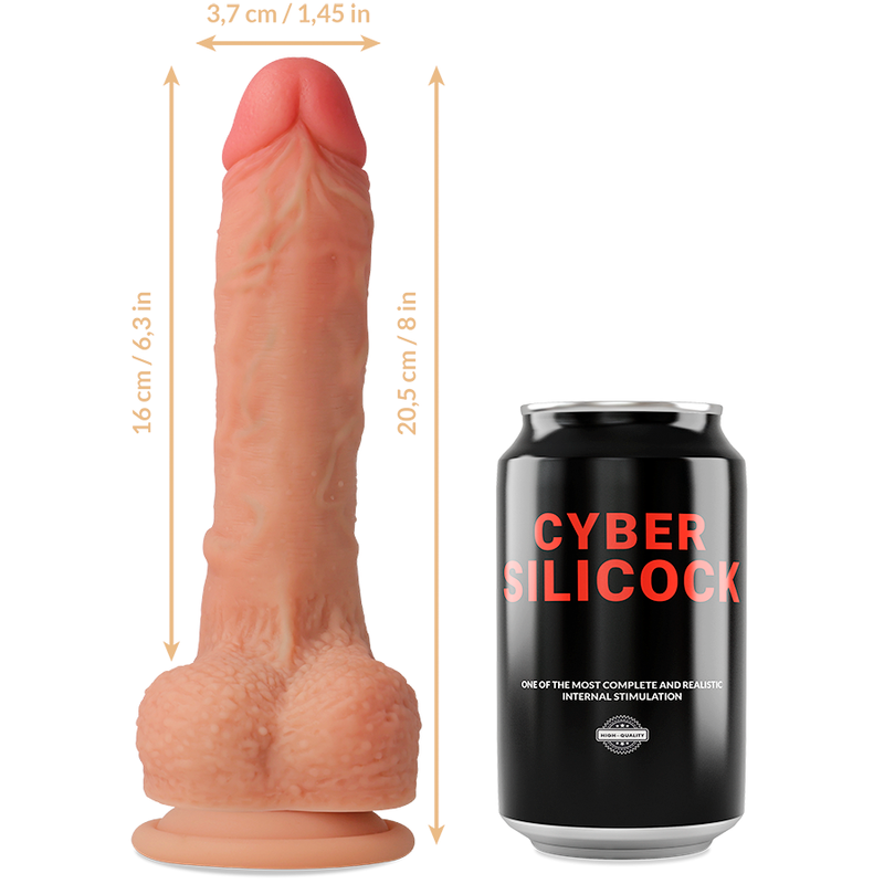 Cyber Silicock Strap-On Connor Liquid Silicone With 3 Rings Free 20.5 Cm -O- 3.7 Cm