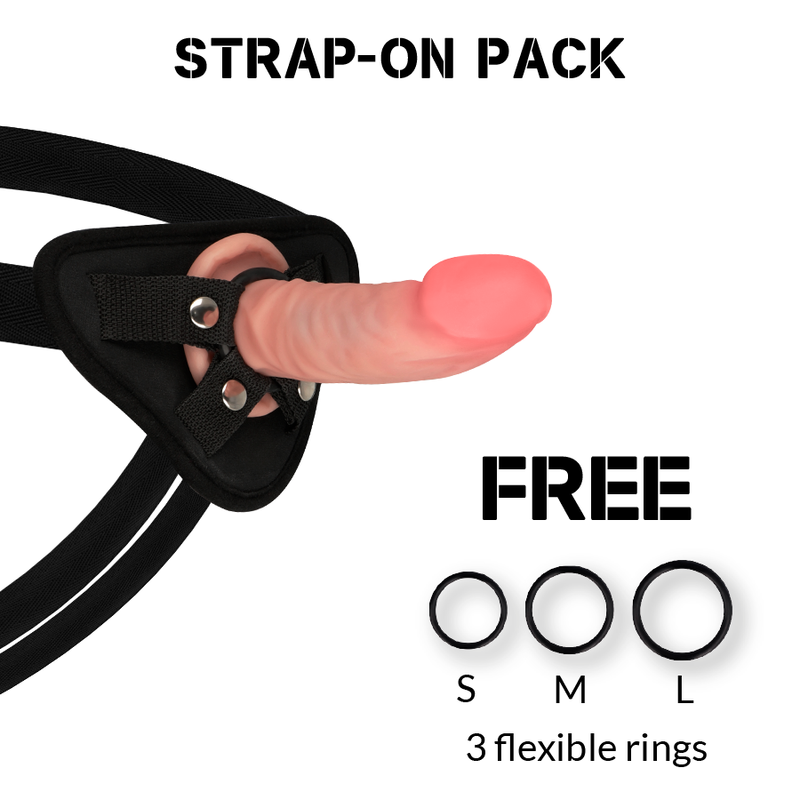 Rock Army Rockarmy - Harness + Dual Density Tiger Realistic Dildo 14 Cm -O- 4.46 Cm