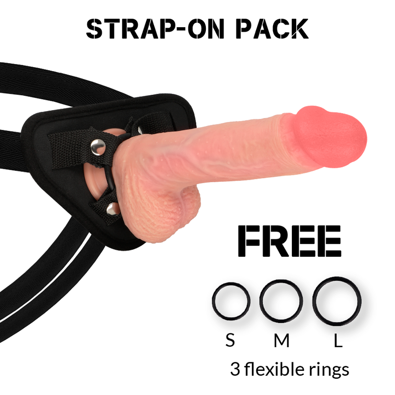 Rock Army Rockarmy - Harness + Liquid Silicone Premium Spitfire Realistic 21 Cm -O- 4.62 Cm