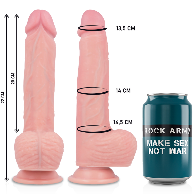 Rock Army Rockarmy - Harness + Liquid Silicone Vibrator Premium Apache Remote Control 20.5 Cm -O- 4.62 Cm