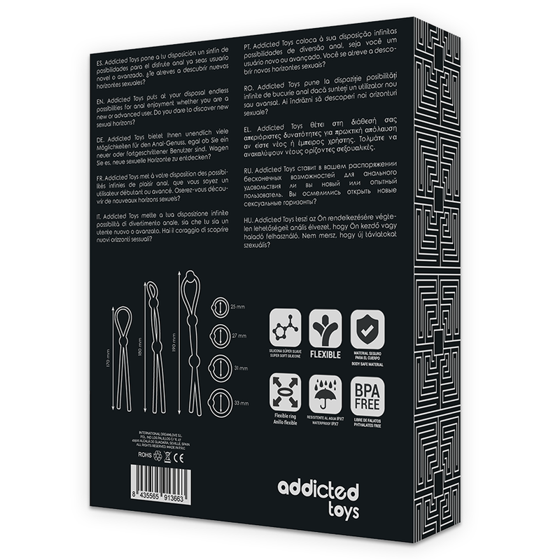 Addicted Toys Flexible Silicone Cock Ring Set 7 Pieces